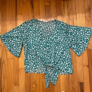 LUSH Tie Front Blouse